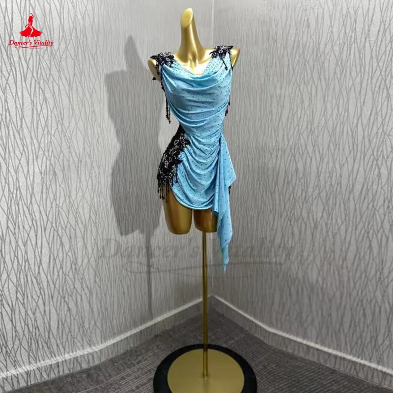 Latin Dance Competition Dress for Women Rumba Chacha Rumba Pleated Performance Dress Customsized Children Latin Black Pool Skirt
Latin Dance Competition Dress for Women Rumba Chacha Rumba Pleated Performance Dress Customsized Children Latin Black Pool Skirt