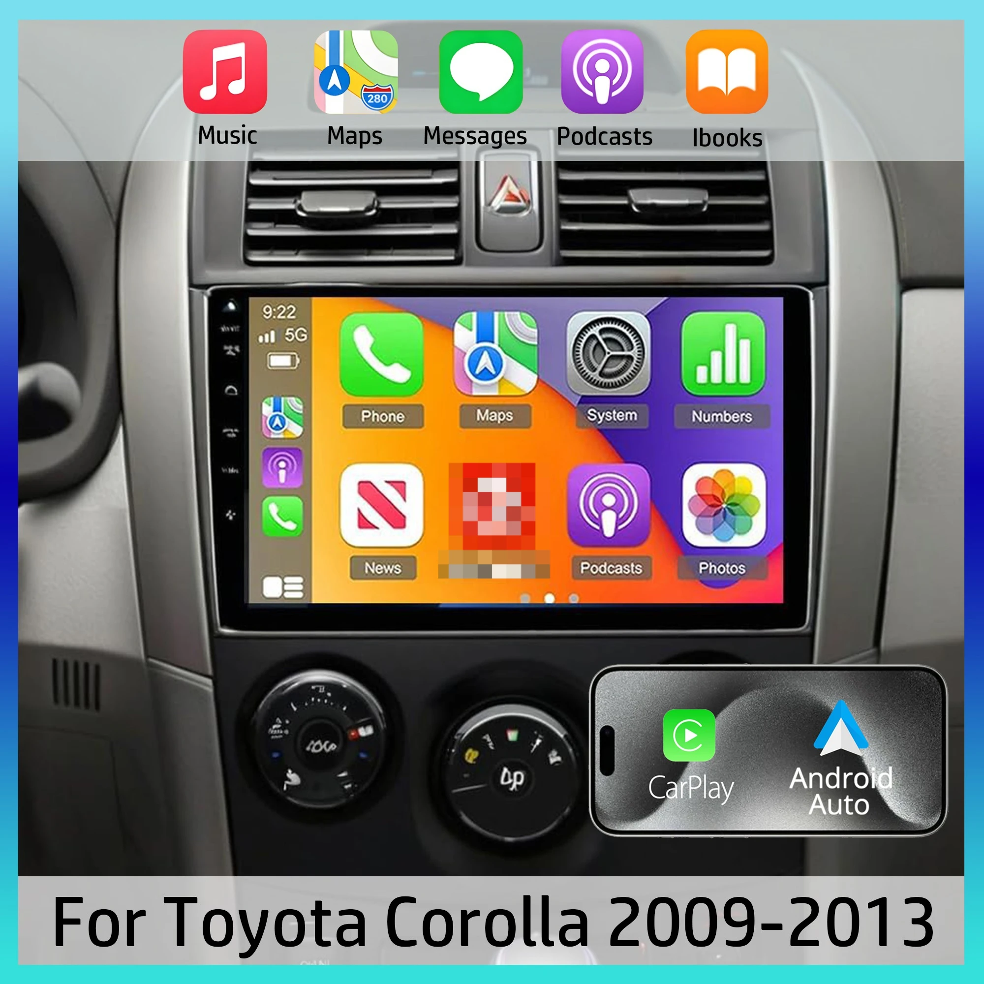 Car Stereo Radio For Toyota Corolla 2009-2013 Android 13 GPS Car Navigation 9 inch Carplay Android Auto 2+32G Multimedia Player
Car Stereo Radio For Toyota Corolla 2009-2013 Android 13 GPS Car Navigation 9 inch Carplay Android Auto 2+32G Multimedia Player