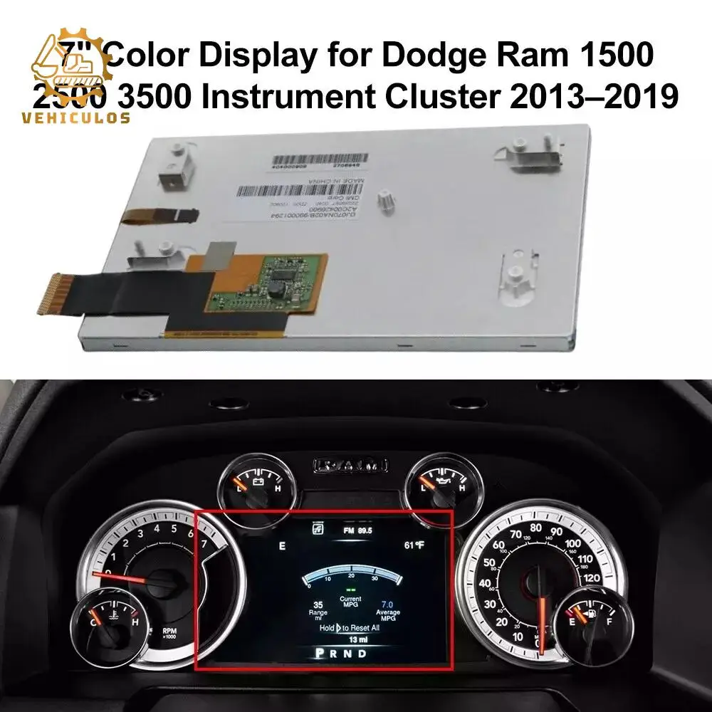7-дюймовый ЖК-дисплей DJ070NA02B DJ070NA-02E для Dodge Ram 1500 2500 3500 2013-2019, замена спидометра OEM 
7-дюймовый ЖК-дисплей DJ070NA02B DJ070NA-02E для Dodge Ram 1500 2500 3500 2013-2019, замена спидометра OEM