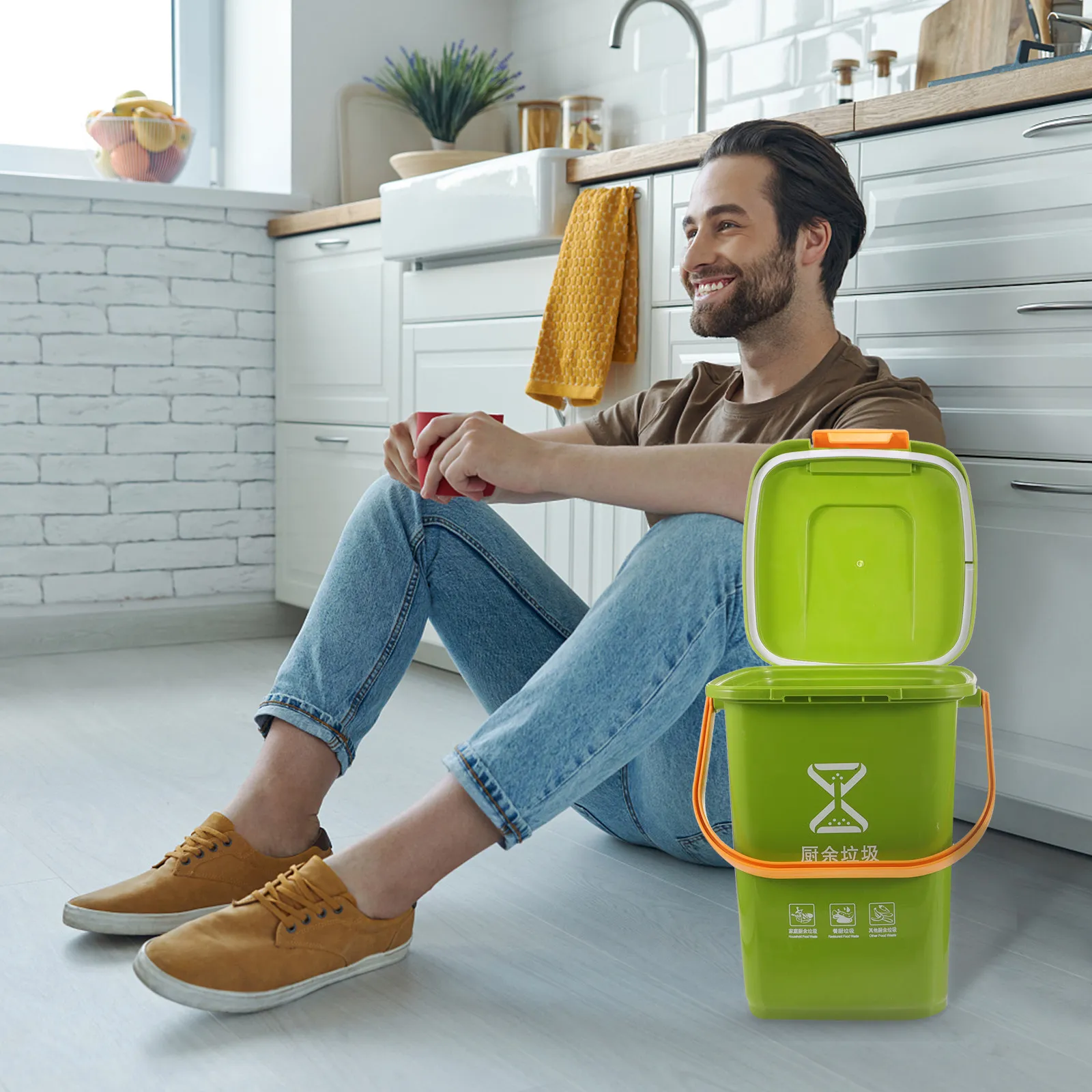 Desktop Trash Can with Lid 10L Plastic Kitchen Waste Container Food Waste Bin Reusable Compact Trash Bucket for Home Office
Desktop Trash Can with Lid 10L Plastic Kitchen Waste Container Food Waste Bin Reusable Compact Trash Bucket for Home Office