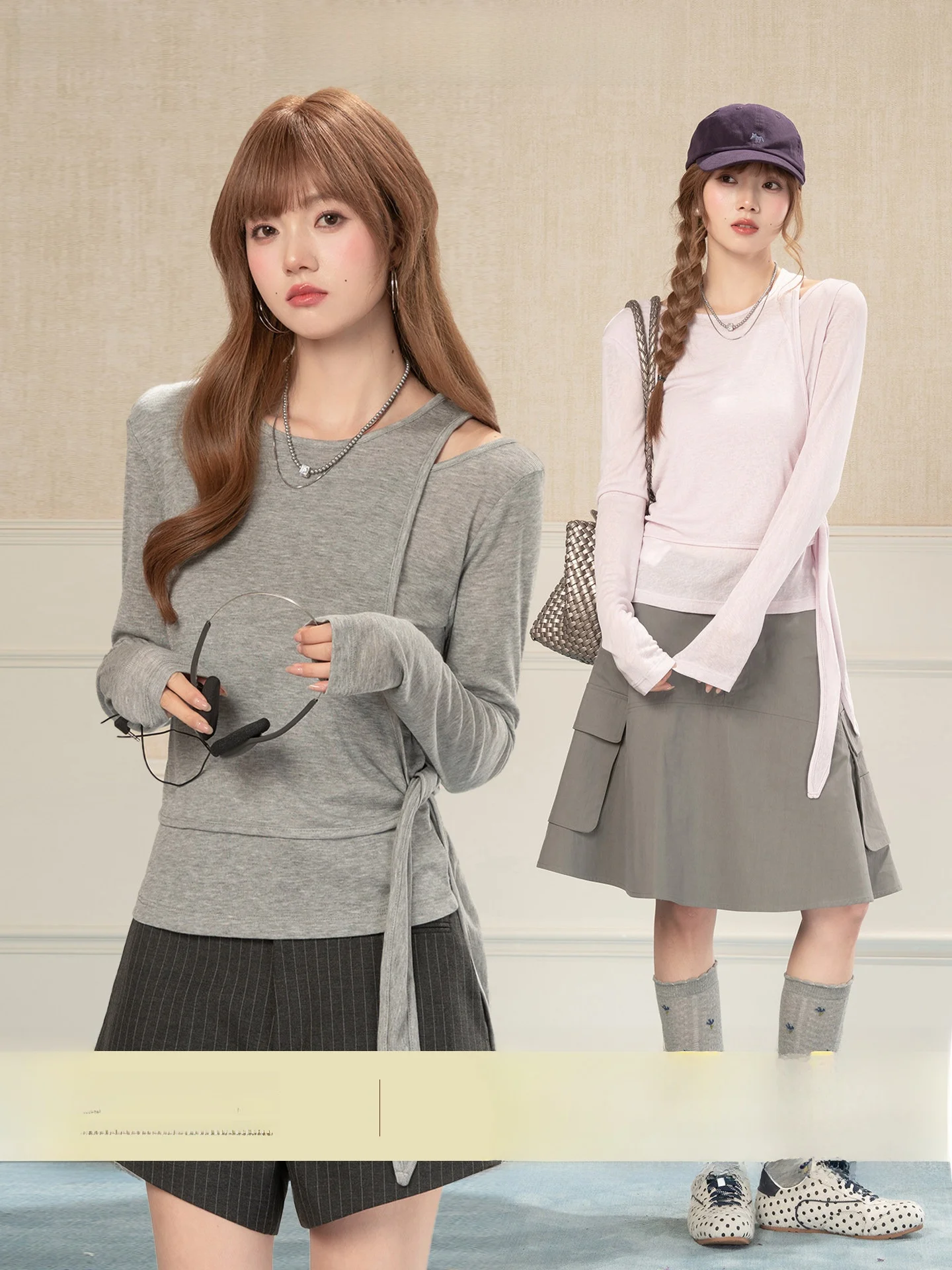 Pink Color Blo Long Sve T-irt Women's Slim Fit Casual Sle f Wrapped Asymmetrical Belt Design Spring New Arrivals
Pink Color Blo Long Sve T-irt Women's Slim Fit Casual Sle f Wrapped Asymmetrical Belt Design Spring New Arrivals
