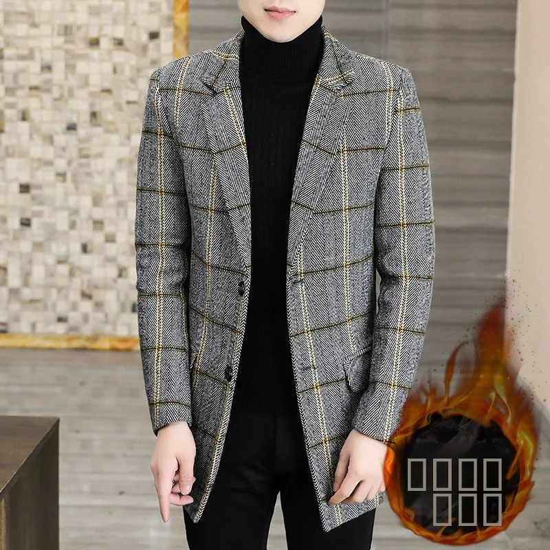 Мужское повседневное шерстяное пальто в клетку средней длины, верхняя одежда 0P20, молодежный стиль, полиэстер, на одной пуговице
Мужское повседневное шерстяное пальто в клетку средней длины, верхняя одежда 0P20, молодежный стиль, полиэстер, на одной пуговице