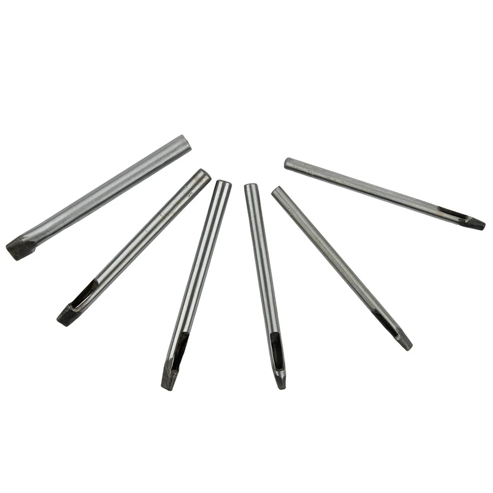 Hand Tools Punch Leather DIY Tool Oval Shape Silver 2mm Hole Width 45# Steel 6pcs For Soft Materials Brand New
Hand Tools Punch Leather DIY Tool Oval Shape Silver 2mm Hole Width 45# Steel 6pcs For Soft Materials Brand New