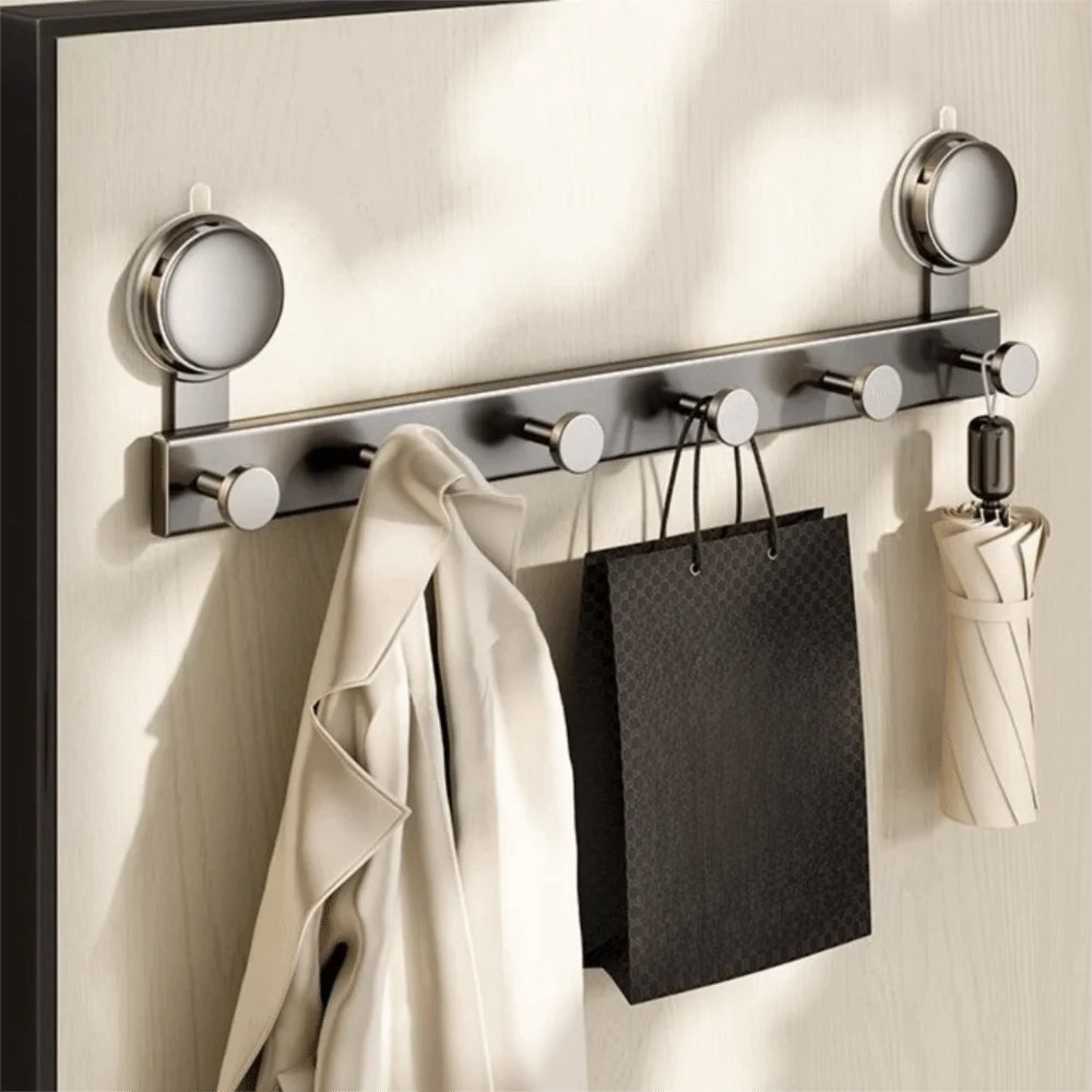 4/5/6 Hooks Suction Cup Door Hook Rust-proof Waterproof Movable Clothes Hangers Practical Strong Load-bearing Towel Rack Kitchen
4/5/6 Hooks Suction Cup Door Hook Rust-proof Waterproof Movable Clothes Hangers Practical Strong Load-bearing Towel Rack Kitchen