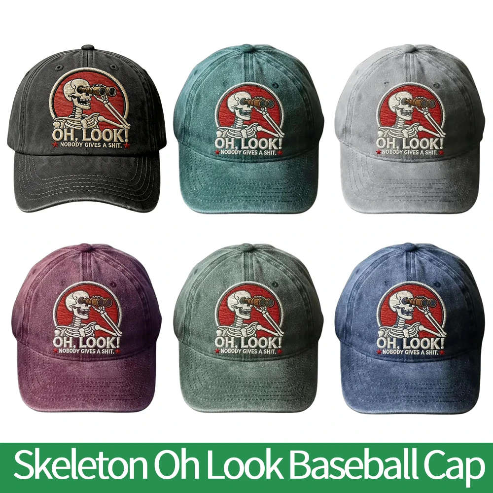 Skeleton Oh Look Adjustable Trucker Cap Unisex Classic Graphic Baseball Hat Breathable Comfortable for Men Women Gifts
Skeleton Oh Look Adjustable Trucker Cap Unisex Classic Graphic Baseball Hat Breathable Comfortable for Men Women Gifts