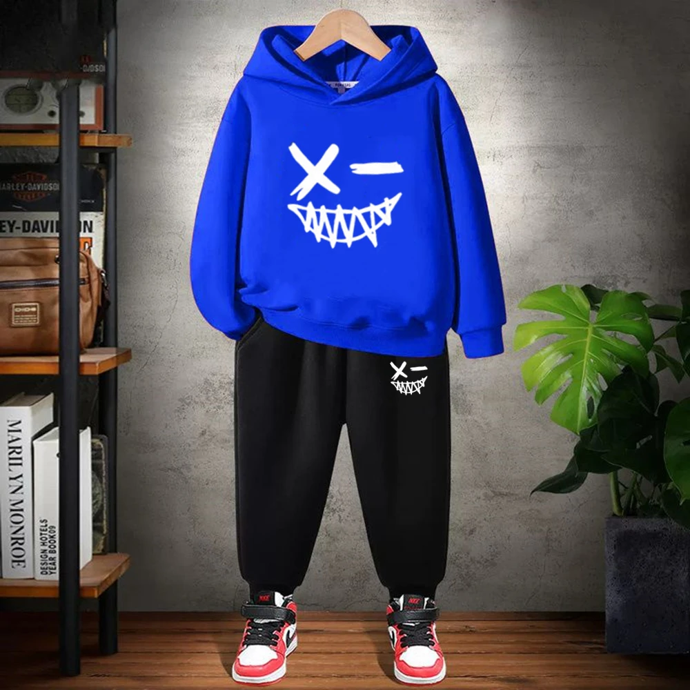 Devil's smile Children's Hoodie+Pants black stamp Coat Boys Girls Hoodie Tops Leisure Sweatshirr Toddler 3-12 Year Clothing
Devil's smile Children's Hoodie+Pants black stamp Coat Boys Girls Hoodie Tops Leisure Sweatshirr Toddler 3-12 Year Clothing