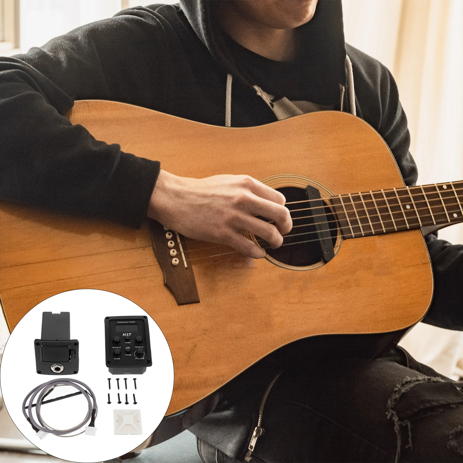4 Band Folk Guitar EQ Acoustic Equalizer Amplifier Preamp Pickup Piezo Display Screen
4 Band Folk Guitar EQ Acoustic Equalizer Amplifier Preamp Pickup Piezo Display Screen
