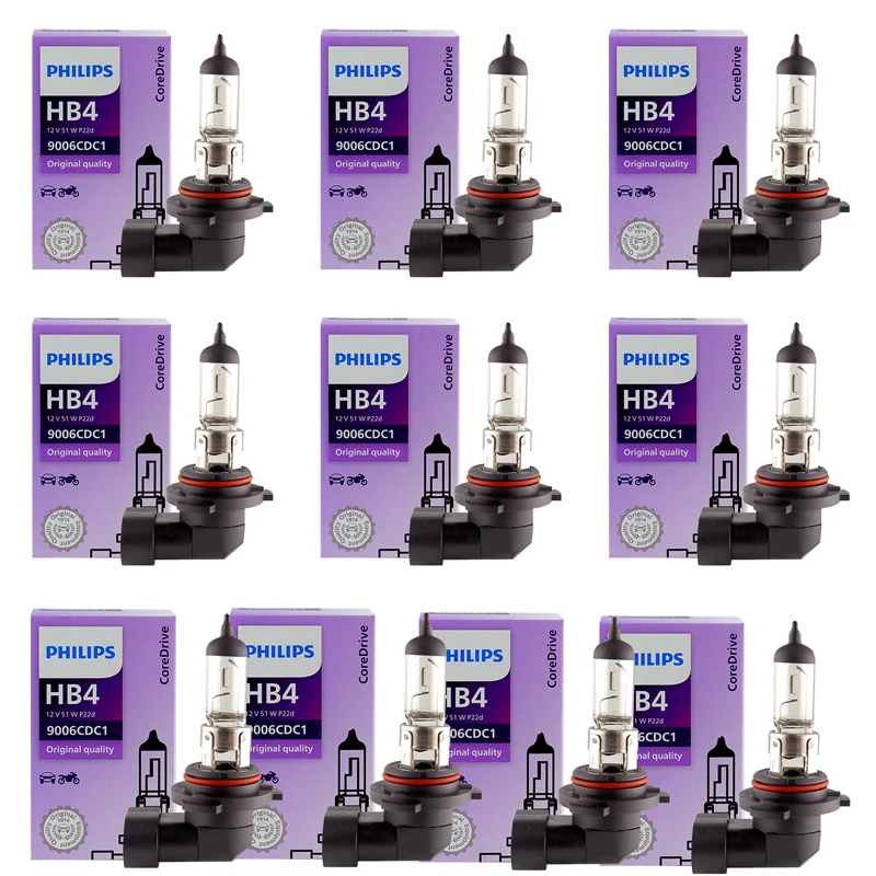 Philips 10 Lamps 9006 HB4 12V 51W P22d 9006CDC1 Brighter Original Light OEM Car Halogen Headlight Auto Bulb Fog Lamp 2 sold
Philips 10 Lamps 9006 HB4 12V 51W P22d 9006CDC1 Brighter Original Light OEM Car Halogen Headlight Auto Bulb Fog Lamp 2 sold