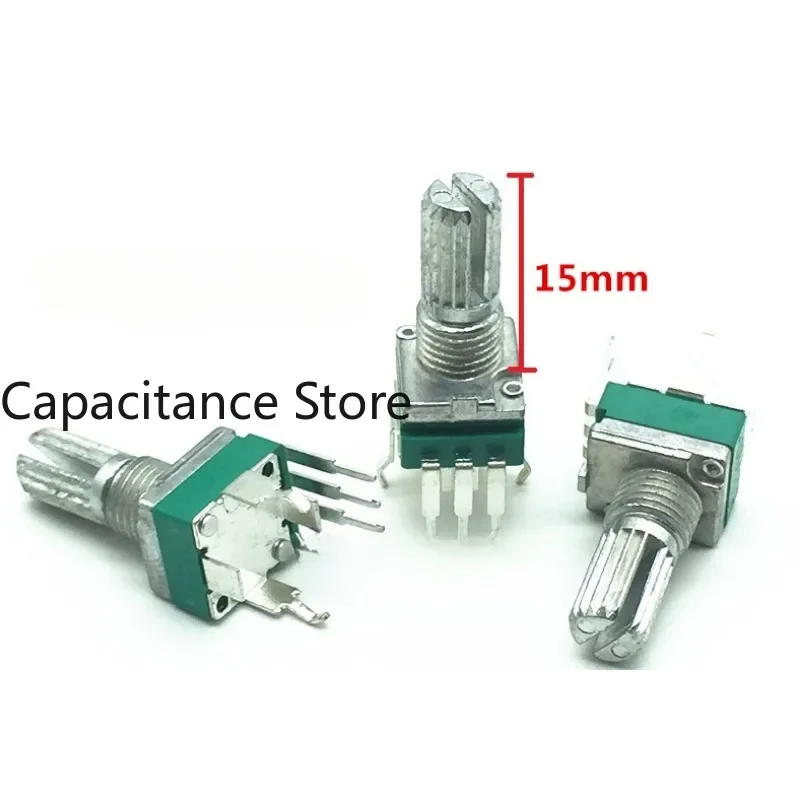 5PCS 097 type single sealed potentiometer with bracket, vertical bent foot handle 15mm long, spot resistance value 10K 500K
5PCS 097 type single sealed potentiometer with bracket, vertical bent foot handle 15mm long, spot resistance value 10K 500K
