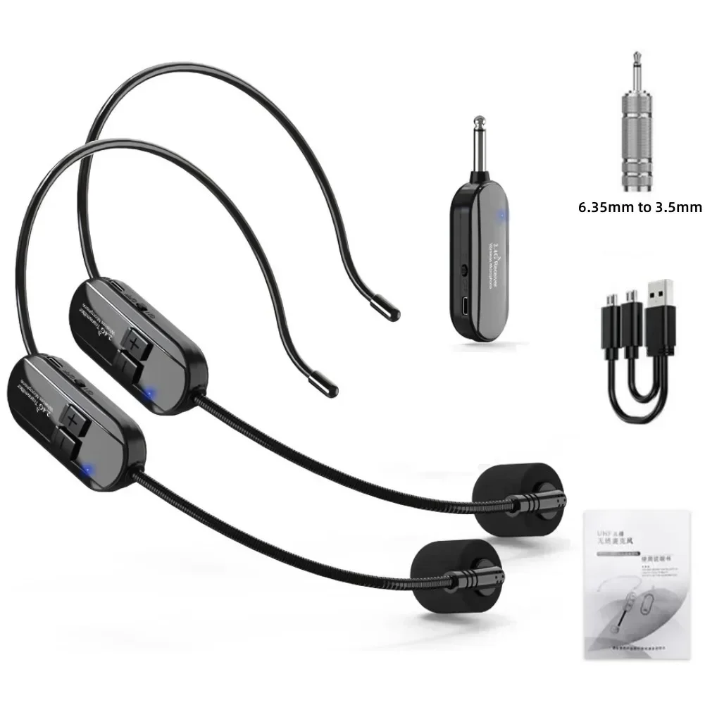 Portable Wireless Headset & Handheld 2 In 1 Mic 2.4G 2 Channels Wireless Headset Mic 50M Range For Speaker Voice Teaching Yoga
Portable Wireless Headset & Handheld 2 In 1 Mic 2.4G 2 Channels Wireless Headset Mic 50M Range For Speaker Voice Teaching Yoga