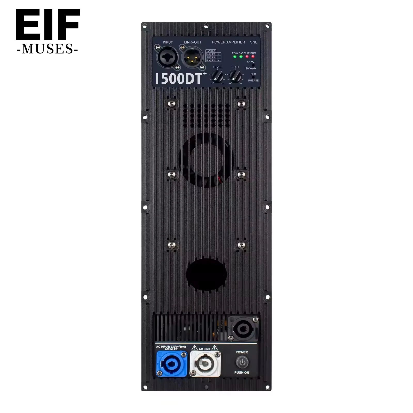 1500DT Digital Built-in Power Amplifier Module Class D Subwoofer Module Board 1*1500W 4ohm Black Metal Professional Amplifier
1500DT Digital Built-in Power Amplifier Module Class D Subwoofer Module Board 1*1500W 4ohm Black Metal Professional Amplifier