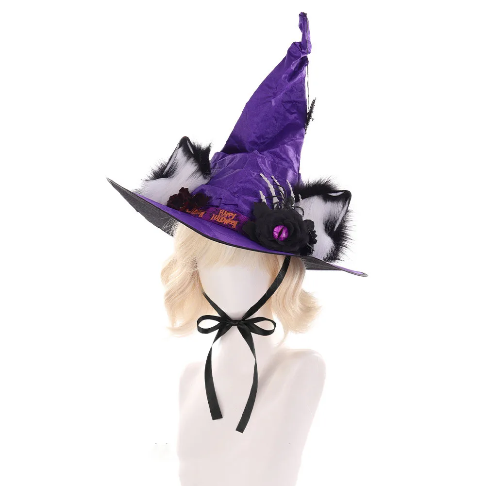 Dark Gothic Plush Animal Ear Witch Hat with Spider Rose Decor Halloween Cosplay Wizard Hat Costume Props for Party Performance
Dark Gothic Plush Animal Ear Witch Hat with Spider Rose Decor Halloween Cosplay Wizard Hat Costume Props for Party Performance