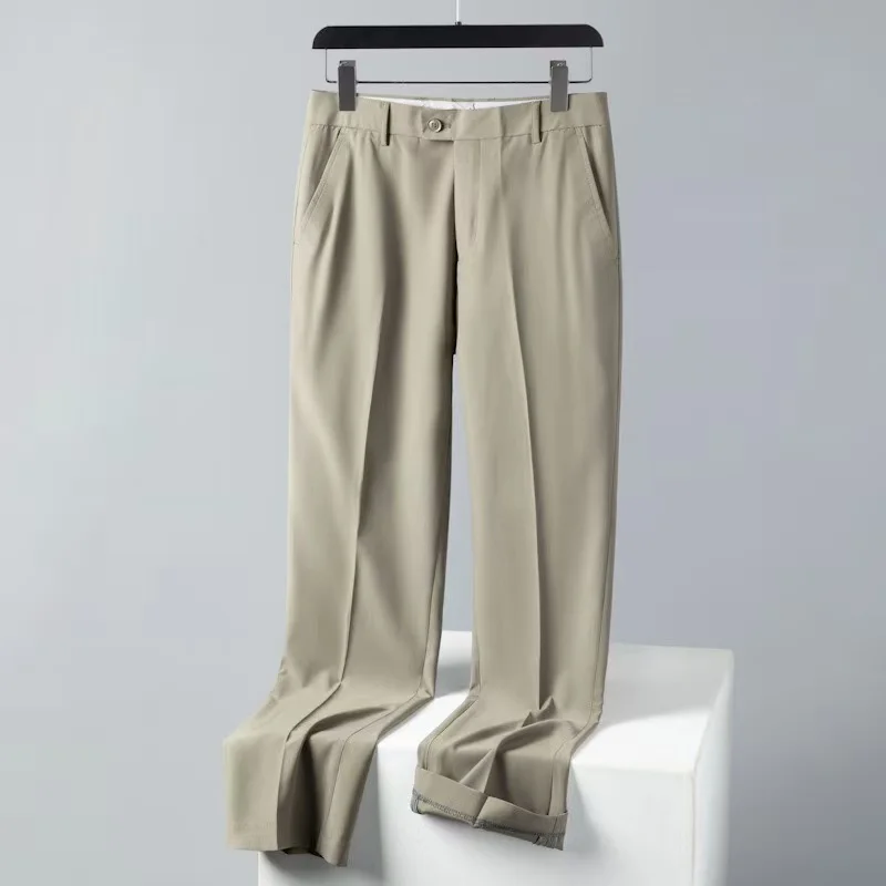 2025 Spring and Summer New Men's Casual Pants Ice Silk Straight Tube Suit Pants Micro Elastic Thin Quality Business Pants
2025 Spring and Summer New Men's Casual Pants Ice Silk Straight Tube Suit Pants Micro Elastic Thin Quality Business Pants