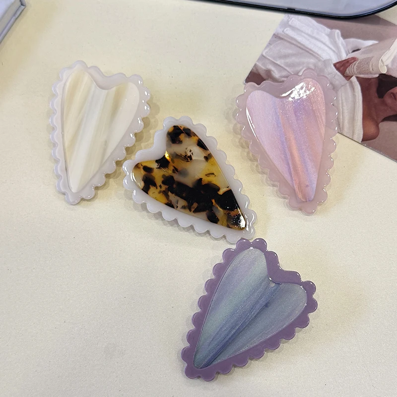 New Japanese-Korean Style Stylish Heart-shaped Crocodile Clip Sweet Cute Acetic Acid Side Clip Girls Hairpin Hair Accessories
New Japanese-Korean Style Stylish Heart-shaped Crocodile Clip Sweet Cute Acetic Acid Side Clip Girls Hairpin Hair Accessories