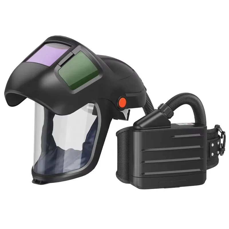 Rechargeable Large Field Welding Helmet with Face Mask and Electric Air Purification Breathing System
Rechargeable Large Field Welding Helmet with Face Mask and Electric Air Purification Breathing System