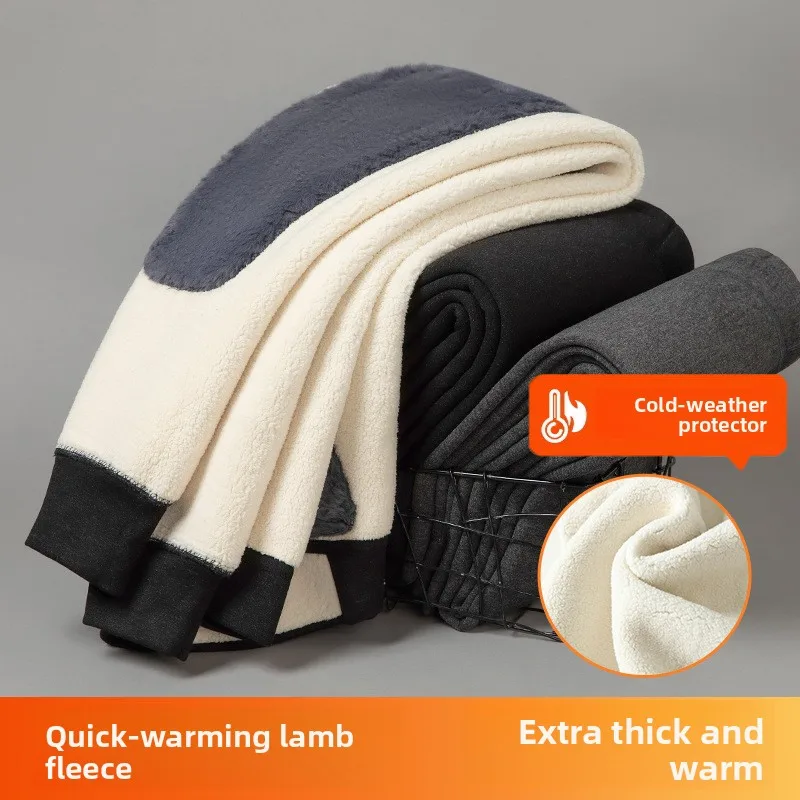 Men's High Waist Thickened Lamb Velvet Warm Pants Winter Cold Resistance Integrated Velvet Men's Ladies Winter Thermal Pants
Men's High Waist Thickened Lamb Velvet Warm Pants Winter Cold Resistance Integrated Velvet Men's Ladies Winter Thermal Pants