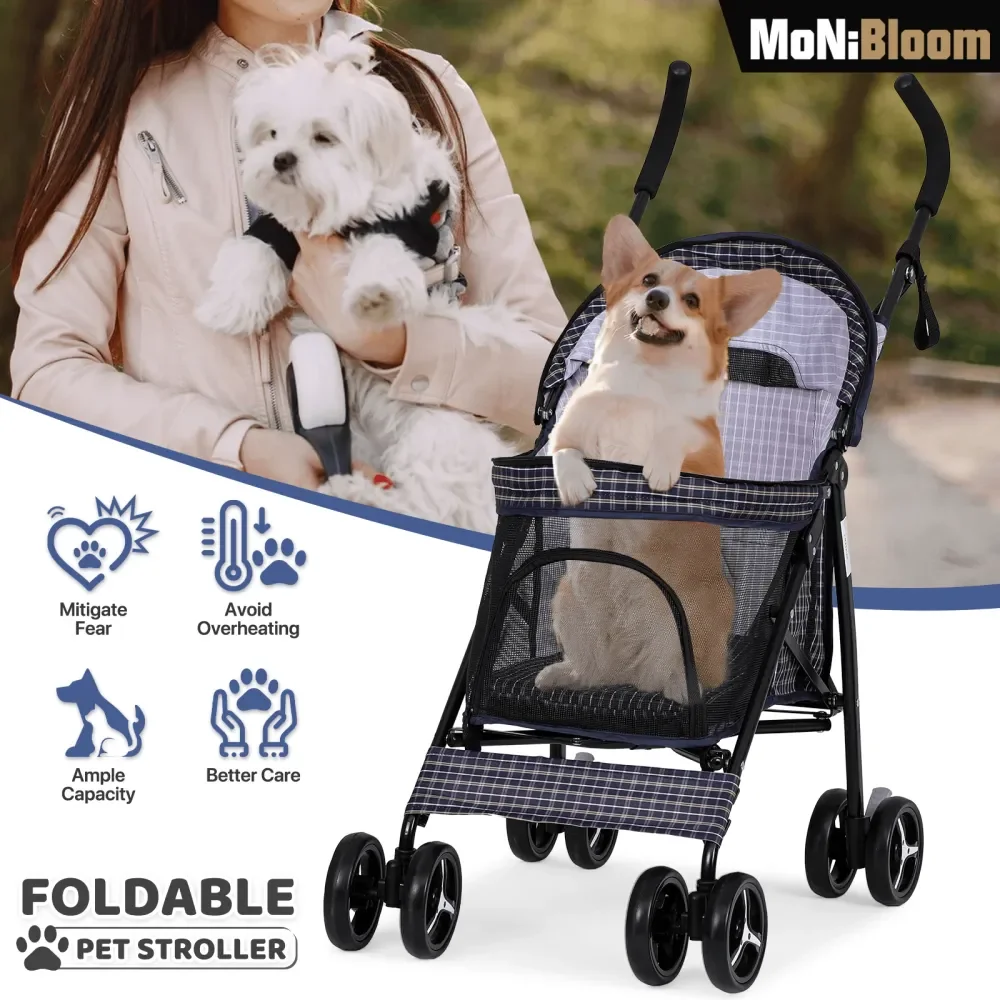 Pet Stroller For SmallMedium Dogs Cats To 22lbs, 4Wheel Lightweight Umbrella Shaped Portable Puppy Travel Jogger With Breath
Pet Stroller For SmallMedium Dogs Cats To 22lbs, 4Wheel Lightweight Umbrella Shaped Portable Puppy Travel Jogger With Breath