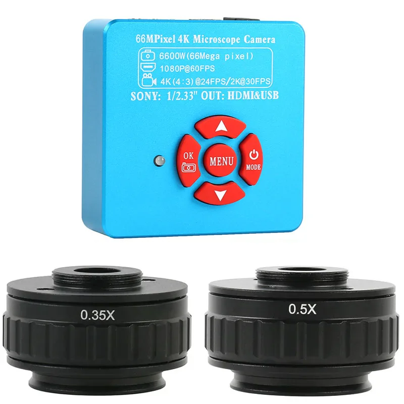 1080P 4K 2K 48MP 66MP HDMI USB Digital Video Camera Magnifier+ 0.5X 0.35X C Mount Adapter Lens For Stereo Trinocular Microscope
1080P 4K 2K 48MP 66MP HDMI USB Digital Video Camera Magnifier+ 0.5X 0.35X C Mount Adapter Lens For Stereo Trinocular Microscope