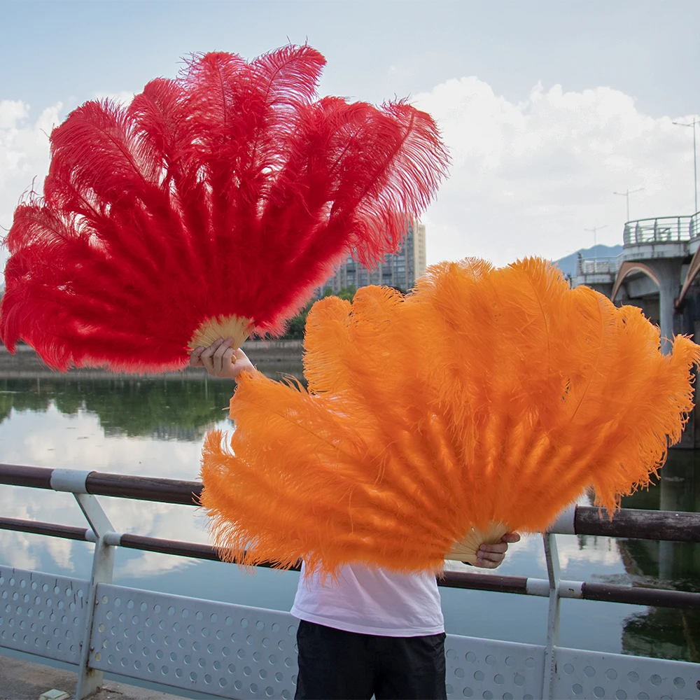 Big Red Ostrich Feather Fans 13 Bars White Feathers Folding Fan for Carnival Party Festival Opera Holding Props Decor Accessory
Big Red Ostrich Feather Fans 13 Bars White Feathers Folding Fan for Carnival Party Festival Opera Holding Props Decor Accessory