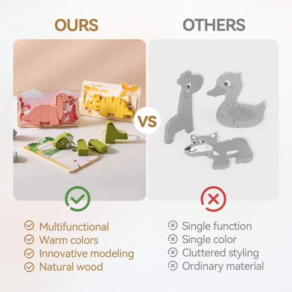 Dinosaur Wooden Block Toys Montessori Educational Dinosaur Threading Toy Colorful Lacing Toys Fine Motor Skill Toys Parent-Child
Dinosaur Wooden Block Toys Montessori Educational Dinosaur Threading Toy Colorful Lacing Toys Fine Motor Skill Toys Parent-Child
