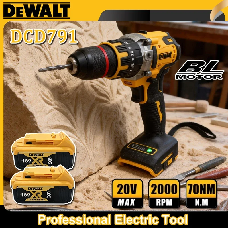 DEWALT DCD791 Compact Cordless Drill Brushless Motor Drill Screwdriver Multi Functional Drive Home Rechargeable Electric Tool
DEWALT DCD791 Compact Cordless Drill Brushless Motor Drill Screwdriver Multi Functional Drive Home Rechargeable Electric Tool