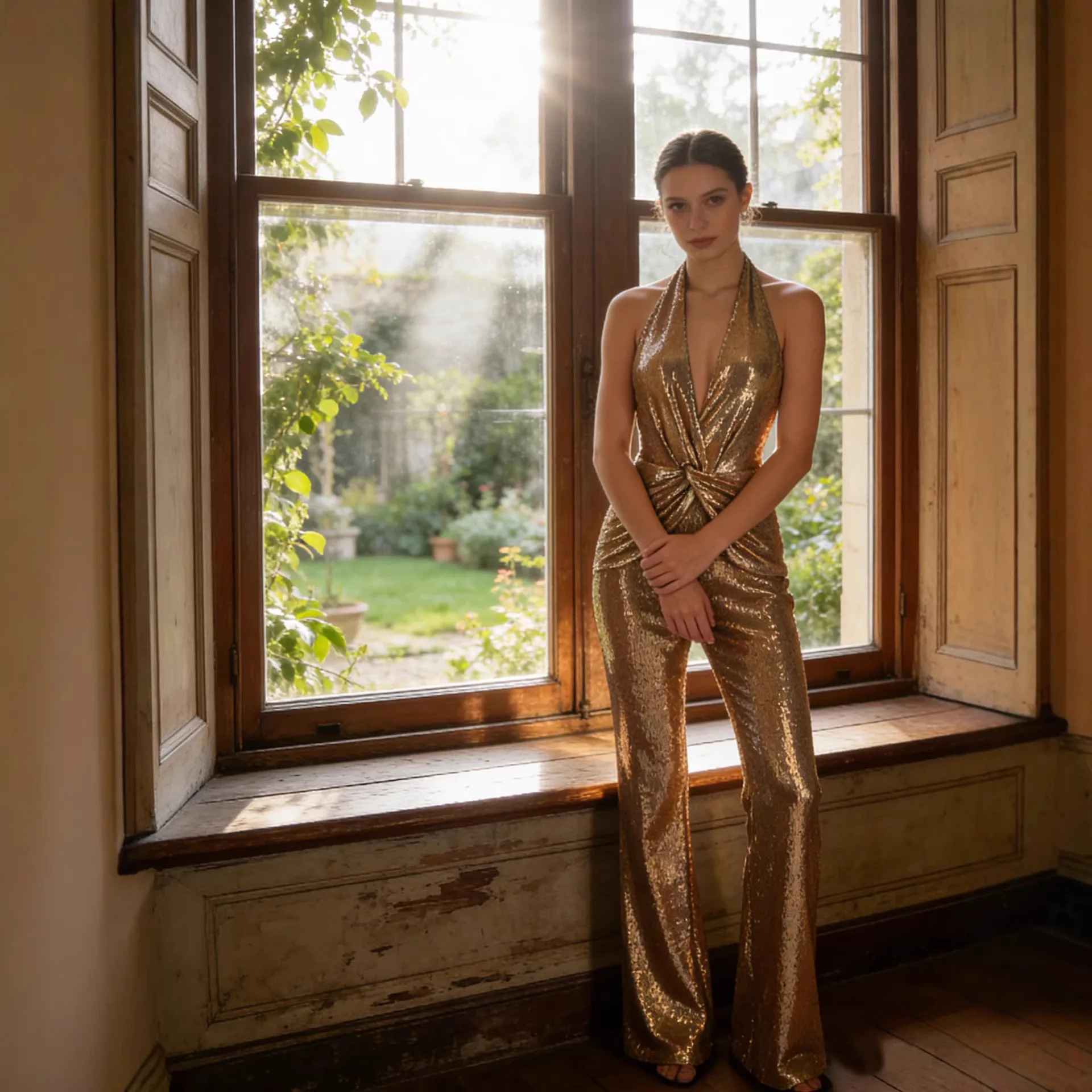 Sexy Slimming Sequin Folded High Waist Suit Sleeveless Neck Hanging Spring Fashion Cross-border Long Pants
Sexy Slimming Sequin Folded High Waist Suit Sleeveless Neck Hanging Spring Fashion Cross-border Long Pants