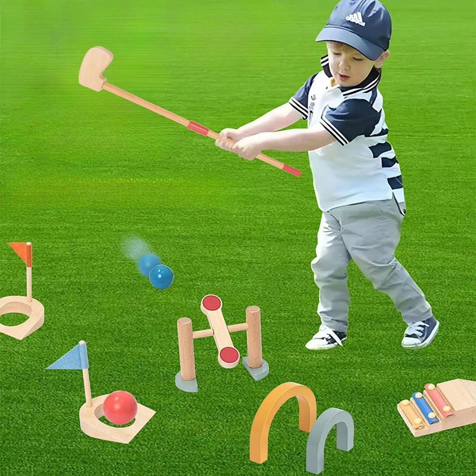 10x Kids Golf Set 2 Player Game Set Indoor and Outdoor Mini Golf Experience Playset for Gift Boys Girls Children Play
10x Kids Golf Set 2 Player Game Set Indoor and Outdoor Mini Golf Experience Playset for Gift Boys Girls Children Play