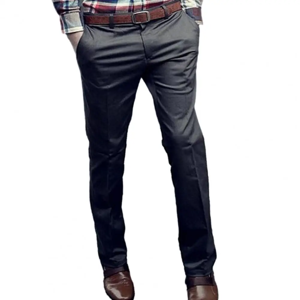 Casual Suit Trousers Men Formal Pants Stylish Men's Slim Fit Business Trousers Breathable Soft Mid Waist Pants with Pockets
Casual Suit Trousers Men Formal Pants Stylish Men's Slim Fit Business Trousers Breathable Soft Mid Waist Pants with Pockets