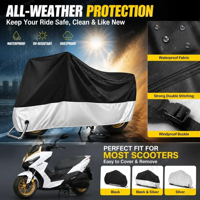 For KYMCO Racing H150 For Motorcycle Cover Waterproof Dustproof UV Resistant All Weather Scooter Cover Outdoor Indoor Riding
For KYMCO Racing H150 For Motorcycle Cover Waterproof Dustproof UV Resistant All Weather Scooter Cover Outdoor Indoor Riding