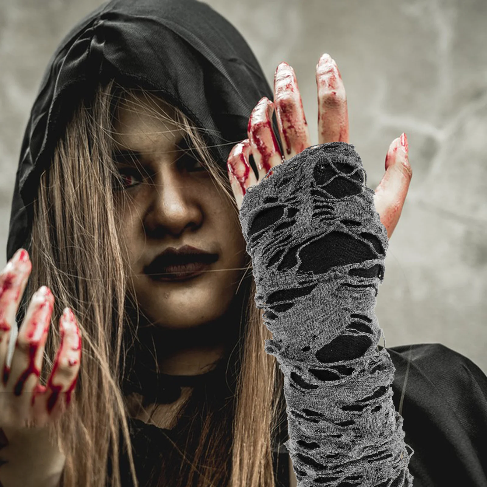 1Pair Black Grey Halloween Gloves Ragged Punk Leaky Finger Elastic Comfortable Halloween Supplies Leaky Finger Gloves
1Pair Black Grey Halloween Gloves Ragged Punk Leaky Finger Elastic Comfortable Halloween Supplies Leaky Finger Gloves