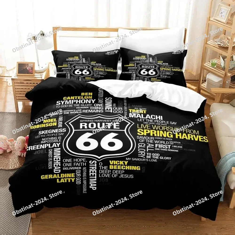 Route 66 Bedding Set Single Twin Full Queen King Size Bed Set Adult Kid Bedroom Duvet cover Sets 3D Print Fashion bed sheet set
Route 66 Bedding Set Single Twin Full Queen King Size Bed Set Adult Kid Bedroom Duvet cover Sets 3D Print Fashion bed sheet set