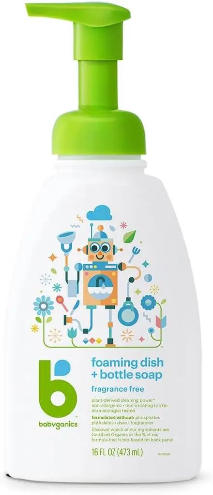 Foaming dish soap fragrance free gentle formula 16 oz pump bottle for baby safe cleaning
Foaming dish soap fragrance free gentle formula 16 oz pump bottle for baby safe cleaning
