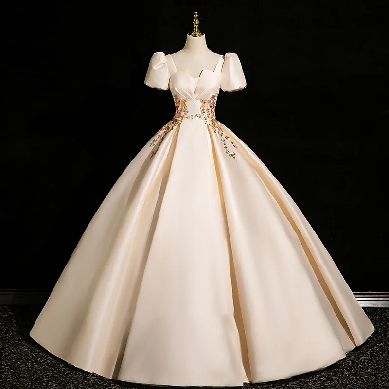 Evening Dress for Women2025New French Satin Wedding Toast Dress for Brides, High Sense Annual Meeting Host, Art Exam Performance
Evening Dress for Women2025New French Satin Wedding Toast Dress for Brides, High Sense Annual Meeting Host, Art Exam Performance
