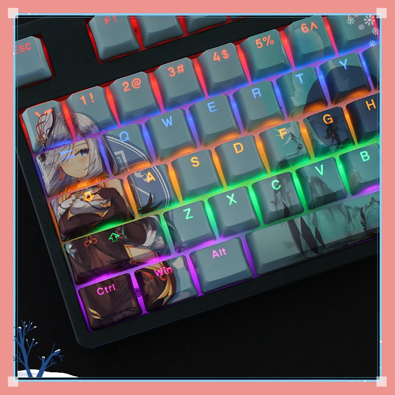 108 клавиш/набор Genshin Impact Shenhe Games Anime Sexy Custom PBT DIY Keycaps для механической клавиатуры MX Switch 87/91/104
108 клавиш/набор Genshin Impact Shenhe Games Anime Sexy Custom PBT DIY Keycaps для механической клавиатуры MX Switch 87/91/104