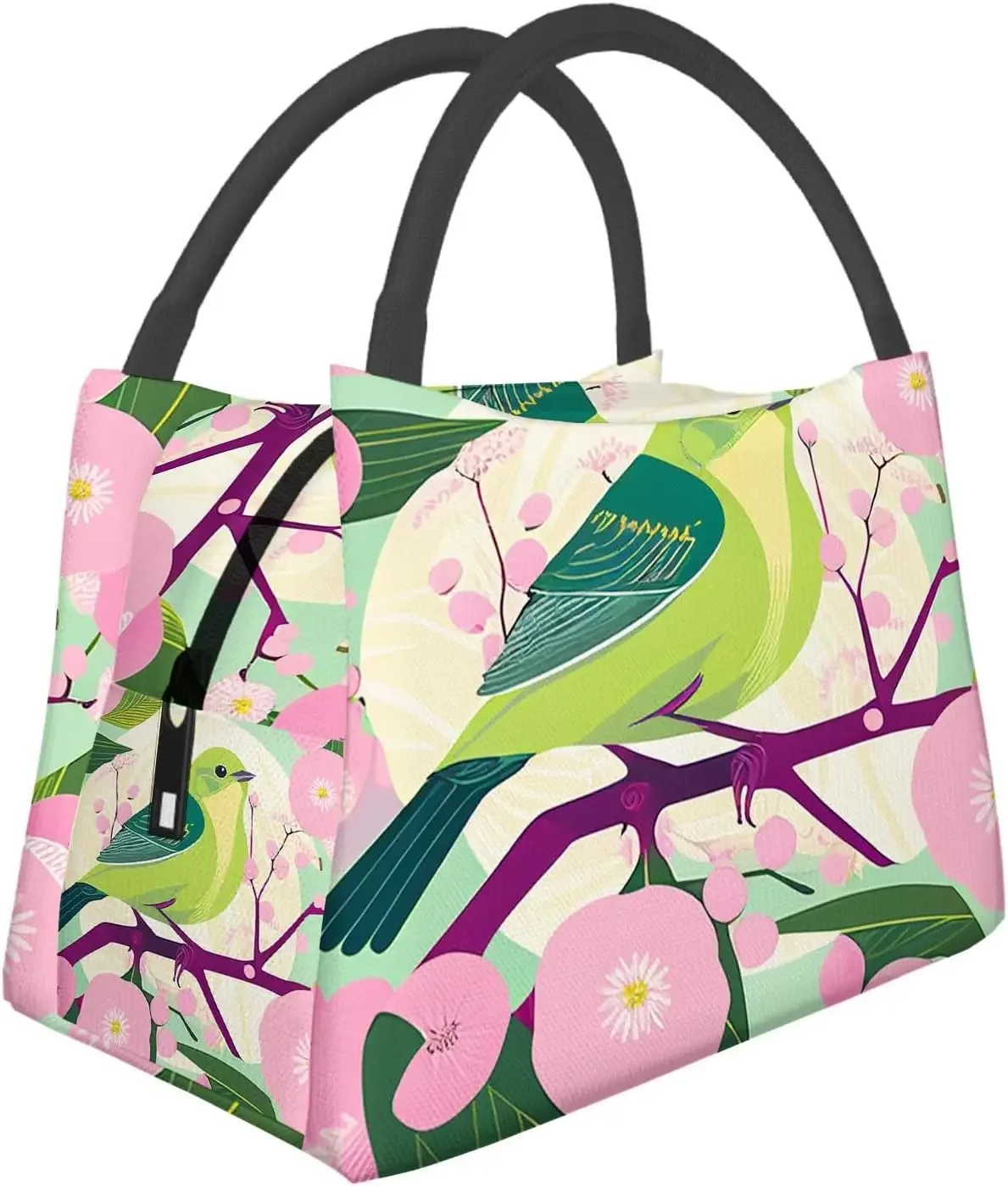 Green bird on cherry blossom branch pattern Lunch Bag For Women Men Insulation Portable Lunch Box Tote Bags
Green bird on cherry blossom branch pattern Lunch Bag For Women Men Insulation Portable Lunch Box Tote Bags