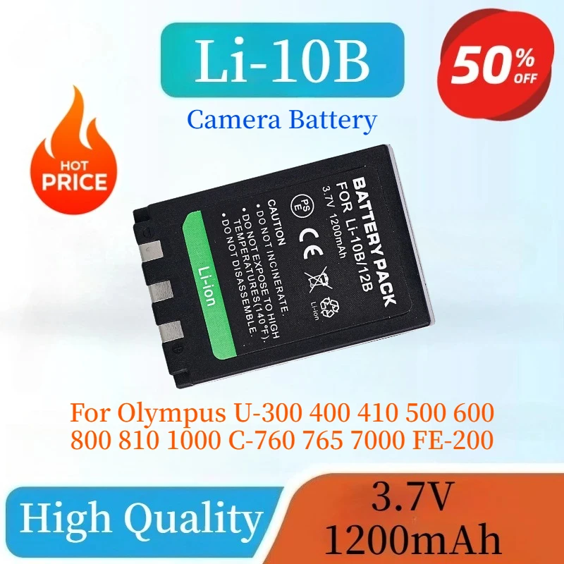 Brand-NeW 1200mAh Li-10B Li-12B Rechargeable Camera Battery For Olympus U-300 400 410 500 600 800 810 1000 C-760 765 7000 FE-200
Brand-NeW 1200mAh Li-10B Li-12B Rechargeable Camera Battery For Olympus U-300 400 410 500 600 800 810 1000 C-760 765 7000 FE-200