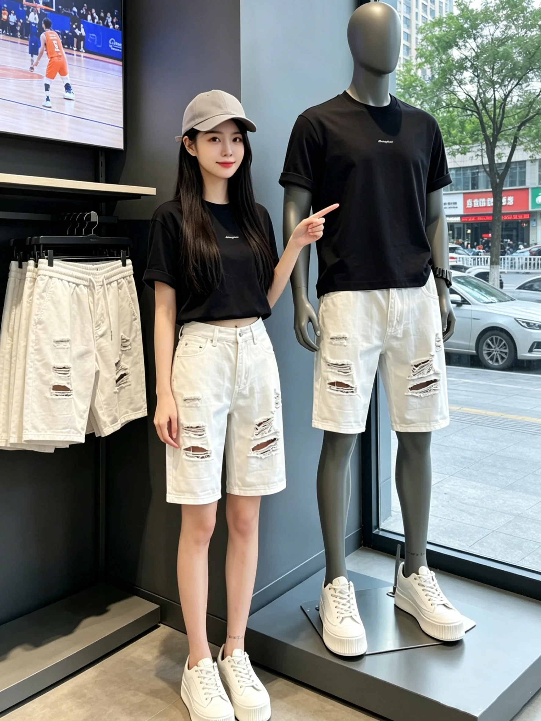 White Pure Cotton Ripped Denim Shorts Men's Summer American High Street Beggar Trendy Straight Tube Five-Point Pants
White Pure Cotton Ripped Denim Shorts Men's Summer American High Street Beggar Trendy Straight Tube Five-Point Pants