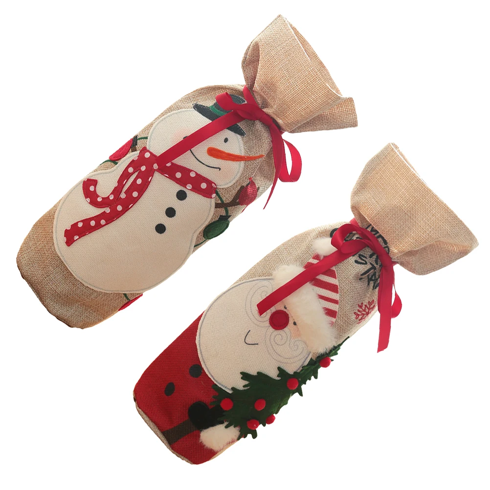 2Pcs Snowman Bottle Covers Christmas Decorations Reusable Fabric Wrappers Christmas Gift Fits Most Beverages
2Pcs Snowman Bottle Covers Christmas Decorations Reusable Fabric Wrappers Christmas Gift Fits Most Beverages