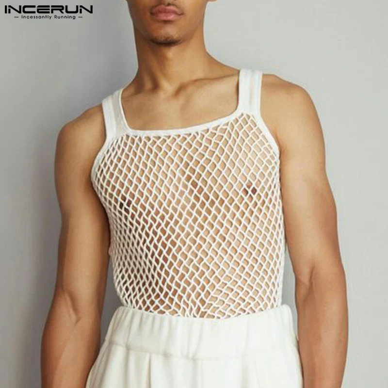 Мужские майки, сетчатые прозрачные сексуальные однотонные мужские жилеты, летняя уличная одежда 2025 INCERUN, модная мужская одежда S-3XL
Мужские майки, сетчатые прозрачные сексуальные однотонные мужские жилеты, летняя уличная одежда 2025 INCERUN, модная мужская одежда S-3XL