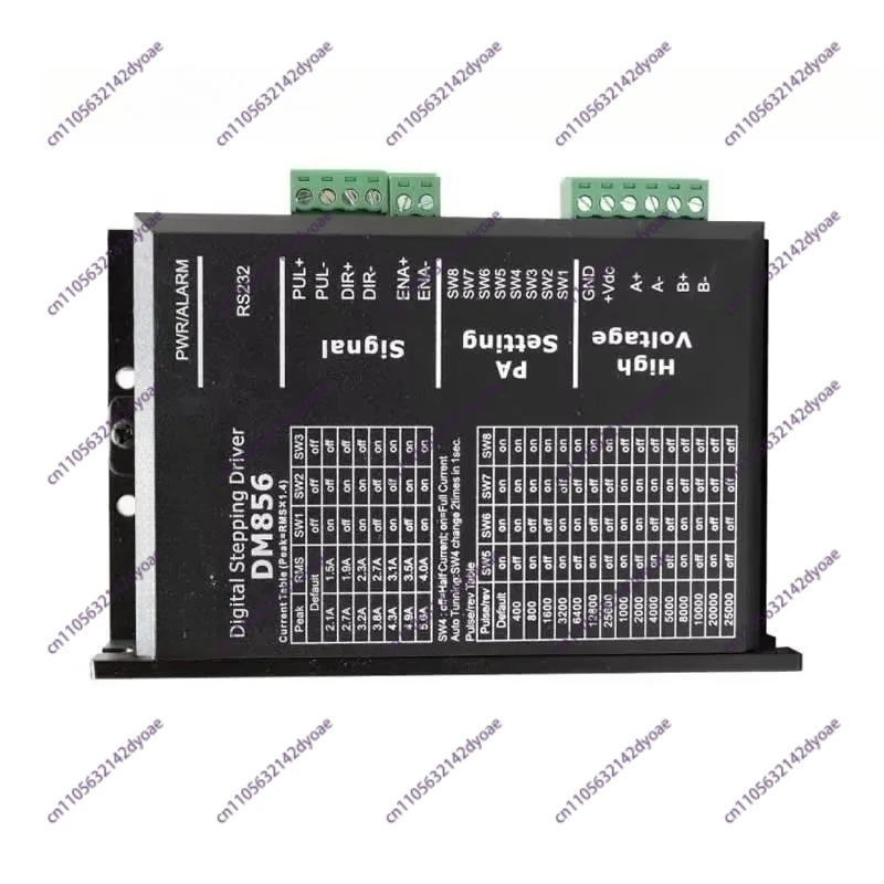 20-80V 1A to 5.6A NEMA23 NEMA34 motor driver,2-phase 57 or 86 Stepper Motor Driver DM856
20-80V 1A to 5.6A NEMA23 NEMA34 motor driver,2-phase 57 or 86 Stepper Motor Driver DM856