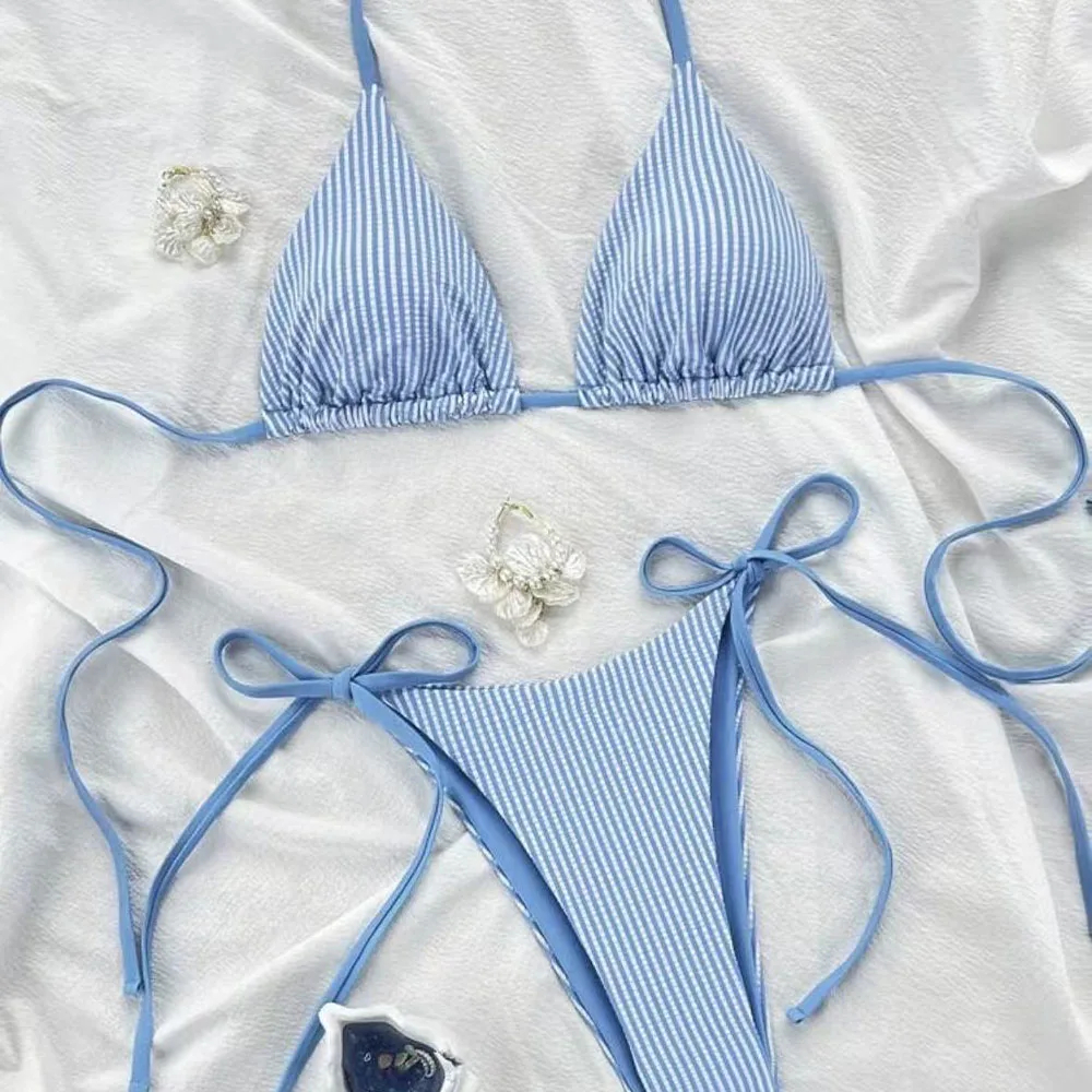 Fashion Women's Sexy Bikini Striped Split Swimsuit American Style Water Sports Summer Hot Spring Beach Sweet Women Swimsuit New
Fashion Women's Sexy Bikini Striped Split Swimsuit American Style Water Sports Summer Hot Spring Beach Sweet Women Swimsuit New