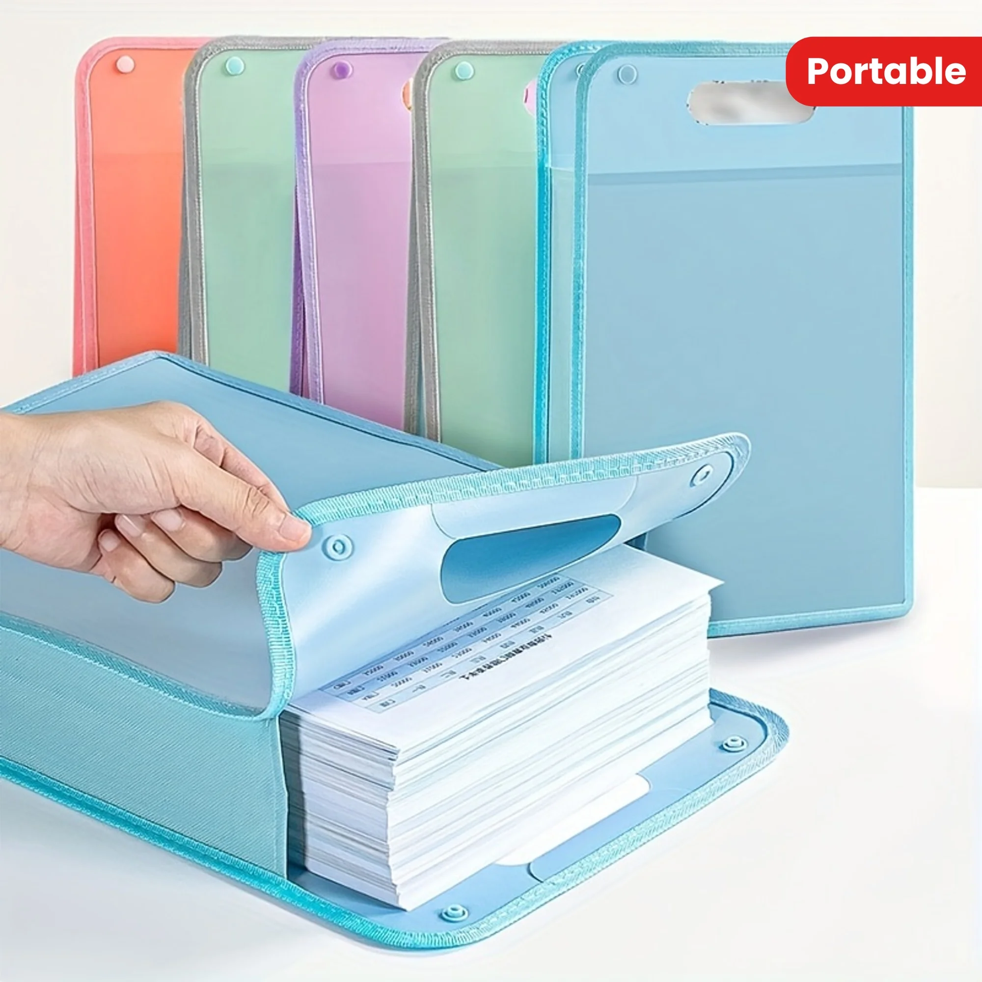 1pc Portable File Bag, File Bag With Handle Business Document Briefcase, File Clip Storage Bag Portable Travel
1pc Portable File Bag, File Bag With Handle Business Document Briefcase, File Clip Storage Bag Portable Travel