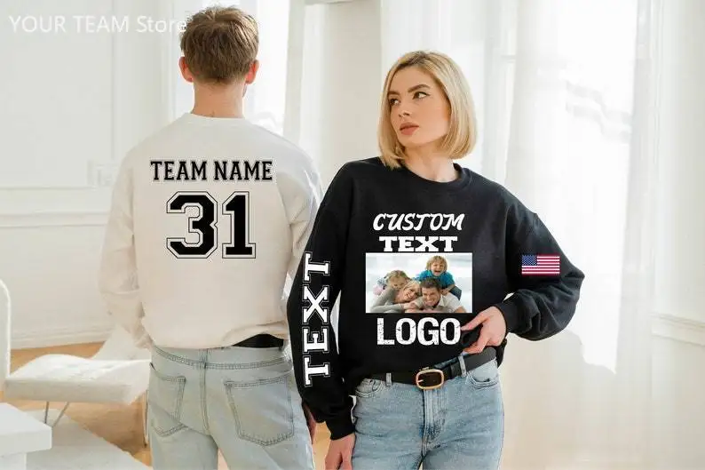Custom Logo Sweatshirt Your Text Gift Personalized Text Terry Cloth Hoodie Team Logo Name Number Front Back Long Sleeve Winter
Custom Logo Sweatshirt Your Text Gift Personalized Text Terry Cloth Hoodie Team Logo Name Number Front Back Long Sleeve Winter