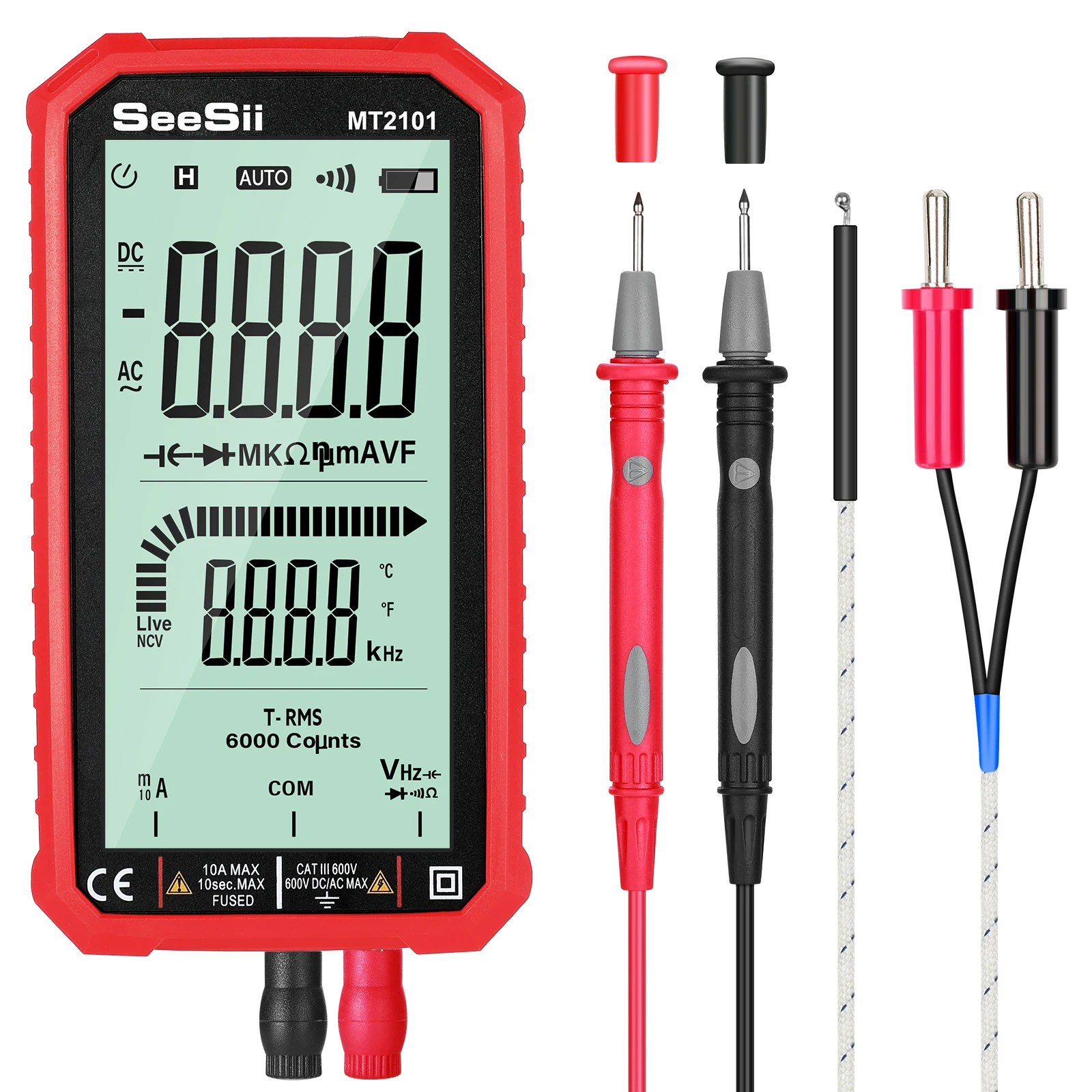 Seesii 4.7 Inch LCD Multimeter Direct Current Voltage Current AC Voltage Current Measurement Capacitance Resistance Measuring
Seesii 4.7 Inch LCD Multimeter Direct Current Voltage Current AC Voltage Current Measurement Capacitance Resistance Measuring