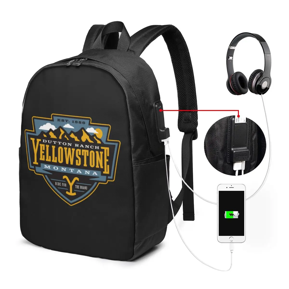 Yellowstone Quick Dry Dutton Ranch Backpack Travel Notebook Bag Computer College Student School Bag Laptop Shoulder Bags