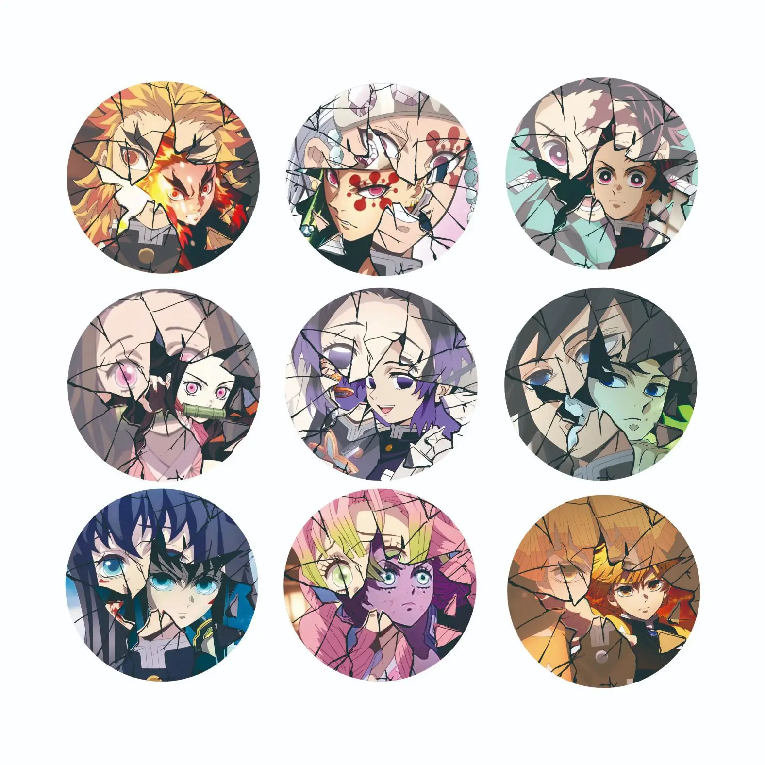 Demon Slayer Anime Badge Brooch —— Unique Broken Crack Effect | Purgatory Anjuro, Tanjiro, Nezuko, Giyu, Shinobu, Inosuke, Zenitsu Collectible Brooches | Durable Tinplate Badges, Suitable for Backpacks, Jackets, and Cosplay Outfits. | Exclusive Gifts for
Demon Slayer Anime Badge Brooch —— Unique Broken Crack Effect | Purgatory Anjuro, Tanjiro, Nezuko, Giyu, Shinobu, Inosuke, Zenitsu Collectible Brooches | Durable Tinplate Badges, Suitable for Backpacks, Jackets, and Cosplay Outfits. | Exclusive Gifts for