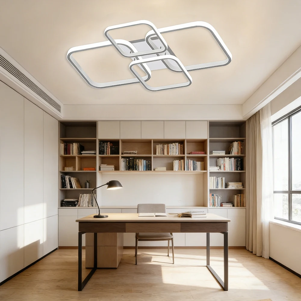 Современный светодиодный потолочный светильник квадратный для гостиной, спальни, кабинета, офиса, интерьера, декоративное потолочное освещение для ремонта
Современный светодиодный потолочный светильник квадратный для гостиной, спальни, кабинета, офиса, интерьера, декоративное потолочное освещение для ремонта