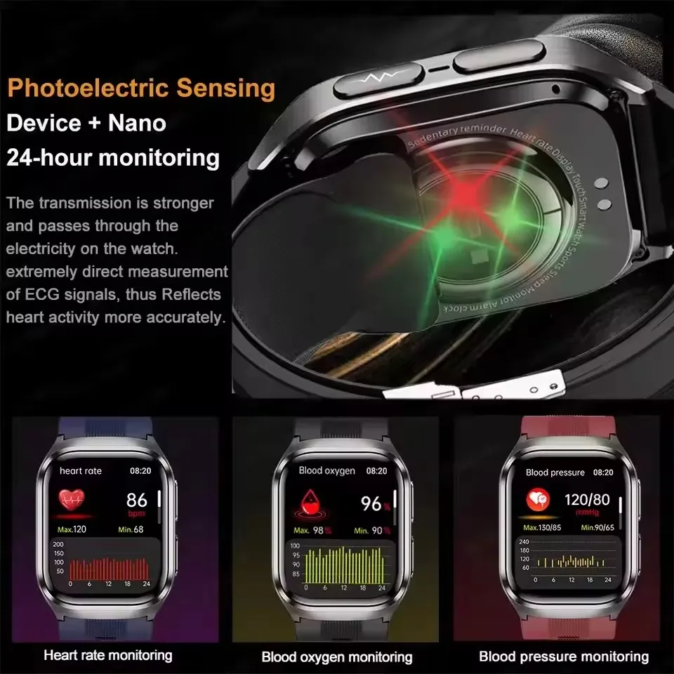 2026 New Nursing Grade Air Bag Smart Watch Men Blood Fat ECG+PPG Blood Pressure Broadcast NFC HD BT Call Health SmartWatch Woman
2026 New Nursing Grade Air Bag Smart Watch Men Blood Fat ECG+PPG Blood Pressure Broadcast NFC HD BT Call Health SmartWatch Woman