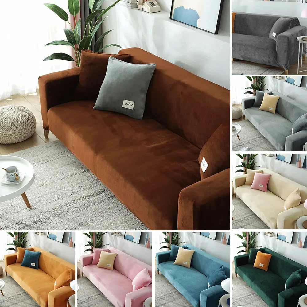 Elastic Velvet Sofa Cover Soft Sofa Covers with Elastic Band Plush Sofa Protector for Home Hotel 1/2/3/4 Seaters Couvre Canapé
Elastic Velvet Sofa Cover Soft Sofa Covers with Elastic Band Plush Sofa Protector for Home Hotel 1/2/3/4 Seaters Couvre Canapé