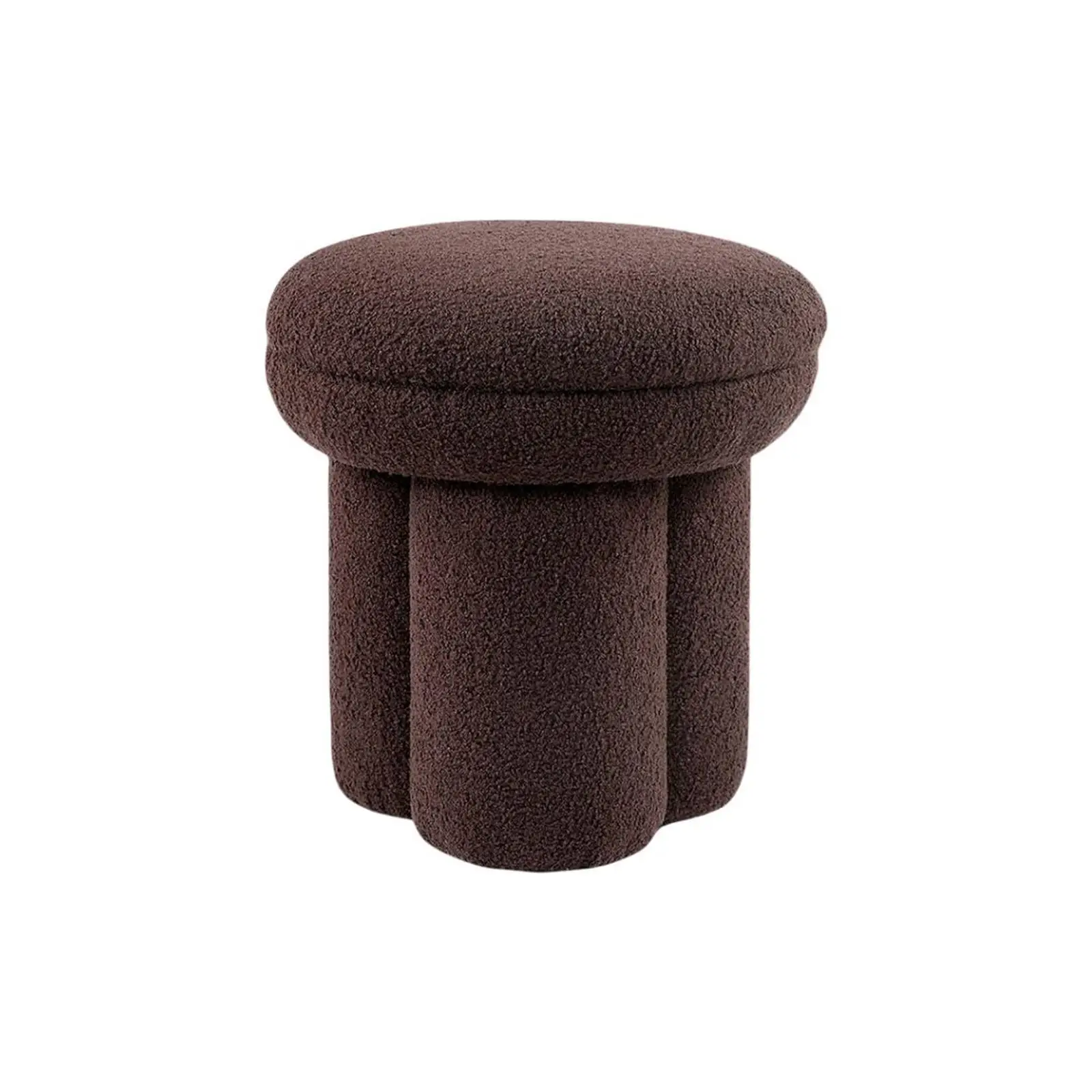 Engineered Wood Accent Stool Mushroom Design Brown Shearling Fabric Chair Pedestal Seat for Dressing Room
Engineered Wood Accent Stool Mushroom Design Brown Shearling Fabric Chair Pedestal Seat for Dressing Room